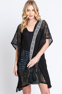 Aztec Pattern Strap Solid Bucket Bag