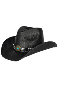 C.C Beanie Mixed Ethnic Bead Trim Band Cowboy Hat