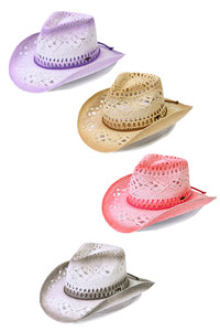 C.C KIDS Braided Suede Trim Band Weave Cowboy Hat