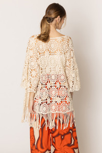 Solid Pattern Crochet Cardigan