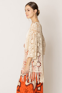 Solid Pattern Crochet Cardigan