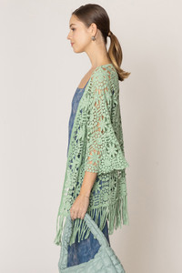 Solid Pattern Crochet Cardigan