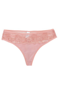 12pcs Flower Lace Microfiber Thong Panty