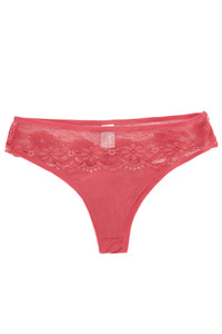 12pcs Flower Lace Microfiber Thong Panty