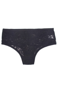 12pcs Floral Lace Trim Microfiber Bikini Panty