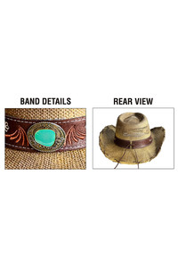 C.C Metallic X Stitches Ventead Cowboy Hat