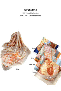 Multi Printed Silky Square Bandana