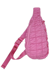 Solid Quilted Sling Bag