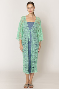 Solid Crochet Cardigan