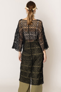 Solid Crochet Cardigan