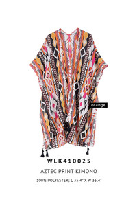 Aztec Print Tassel Kimono