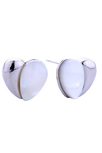 14K Abstract Heart Post Earring