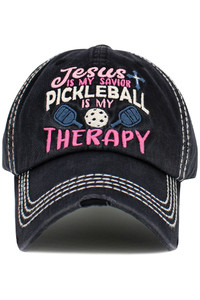 JESUS IS MY SAVIOR PICKLEBALL Vintage Baseball Cap