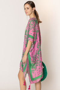 Animal Print Tassel Kimono