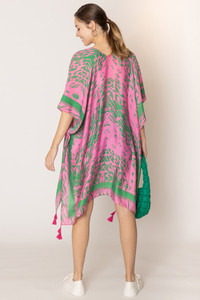 Animal Print Tassel Kimono