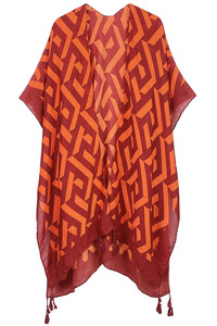 Geometric Pattern Print Kimono