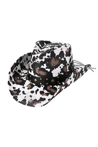 C.C Cow Print Cowboy Hat