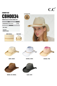 C.C Ombre Rolled Up Edge Cowboy Hat