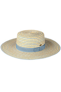 C.C Stripe Pattern Boater Sun Hat