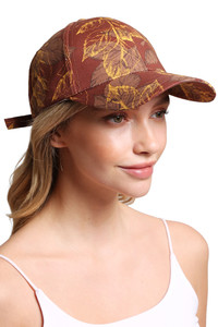 Leaves Print Baseball Cap