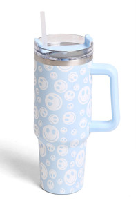 Happy Face 40oz Handle Tumbler