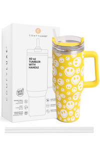 Happy Face 40oz Handle Tumbler