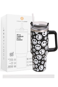 Happy Face 40oz Handle Tumbler