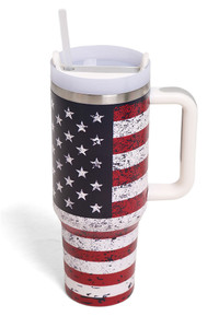American Flag 40oz Handle Tumbler