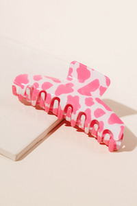 Cow Pattern Hair Claw Clip