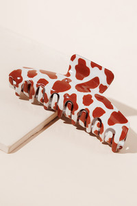 Cow Pattern Hair Claw Clip