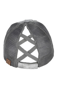 CC Beanie Hand Spray Glitter Star Trucker Hat Pony Cap