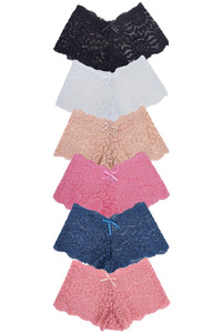 Floral Lace Solid Girl Boxer Panty Boy Short
