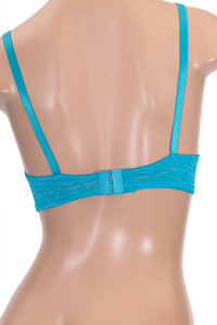 Textured Print Solid A Cup Bra