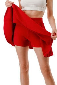 Solid Scuba A-Line Skirt