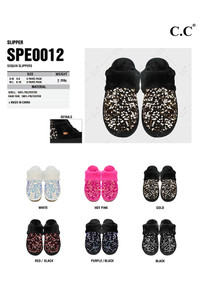 C.C Sequin Cuff Winter Slippers