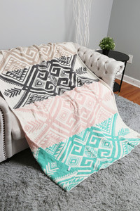 Tribal Pattern Reversible Throw Winter Blanket