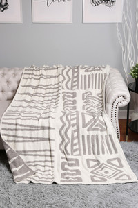 Geo-Trib Pattern Reversible Throw Winter Blanket