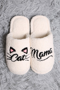 Animal Mama Theme Embroidered Winter Slippers