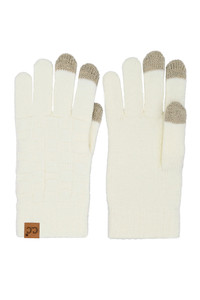 C.C Weaving Texture Knit Solid Winter Glove