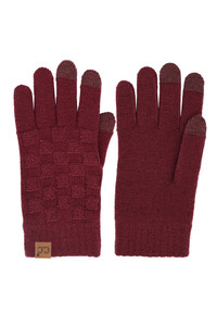 C.C Weaving Texture Knit Solid Winter Glove