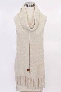 C.C Metallic Eyelash Solid Winter Scarf