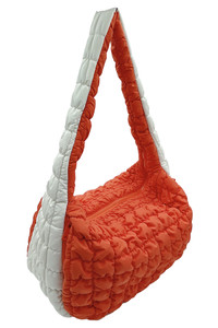 College Color Quilted Puffy Tote Bag