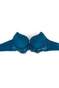 6pcs Satin Lace Design Trim Full Cup Bra