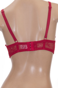 6pcs Floral Lace with Pattern Trim Full Cup Bra