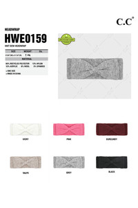 C.C Knit Bow Headwrap Winter Headband 