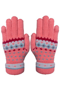 12pairs Fleur-De-Lis Sherpa Lining Knit Gloves 