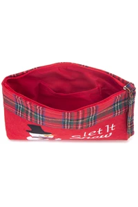 LET IT SNOW Snowman Christmas Pouch