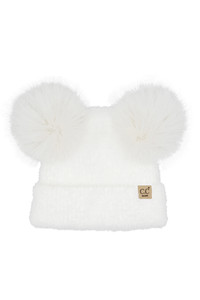 C.C Baby Plush Terry Chenille PomPom Beanie Winter Hat
