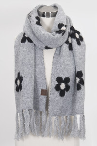 C.C Daisy Pattern Oblong Winter Scarf

