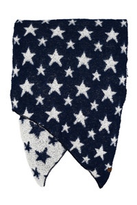 C.C American Flag Theme Star Pattern Bias Cut Brushed Winter Scarf

